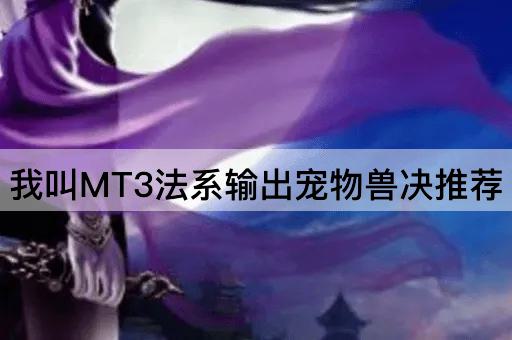 我叫MT3法系输出宠物兽决推荐