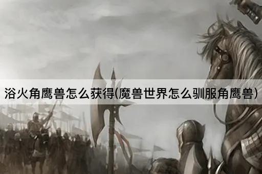 浴火角鹰兽怎么获得(魔兽世界怎么驯服角鹰兽)
