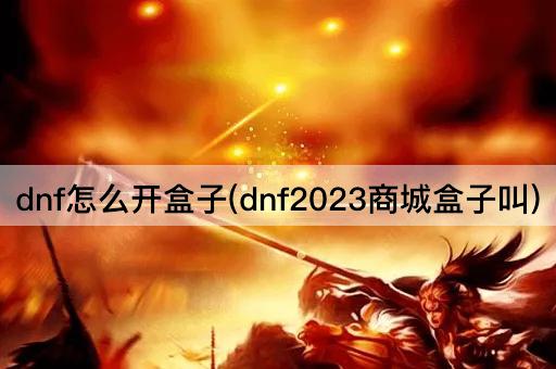 dnf怎么开盒子(dnf2023商城盒子叫)